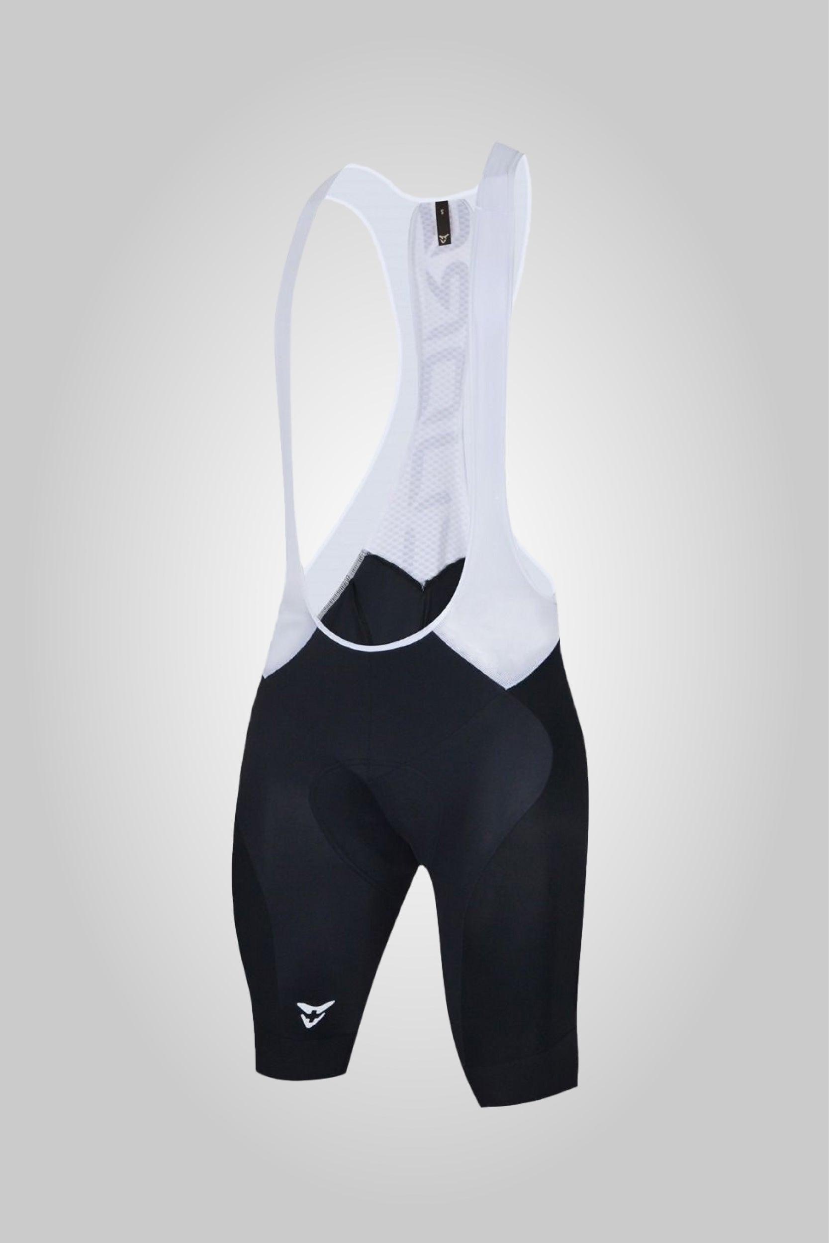 CUORE Herren Radhose mit weißen Trägern: Silver Bib Short